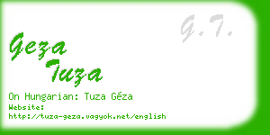 geza tuza business card